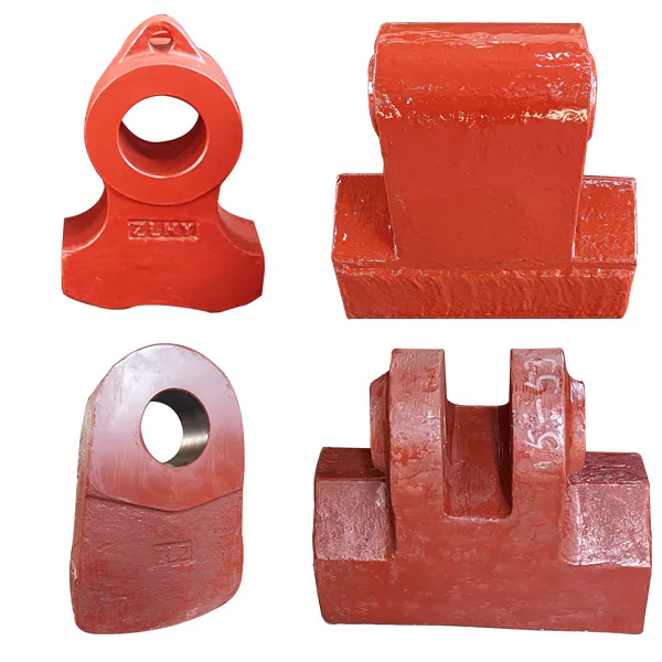 Four crusher hammer profiles
